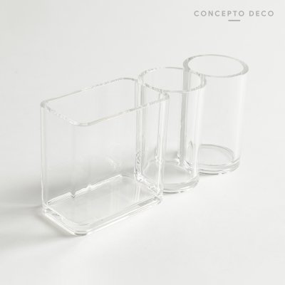 ACRÌLICO ORGANIZADOR TRIPLE 22X6.5X10.3CM