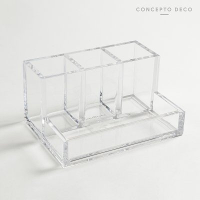 ACRÌLICO ORG TRIPLE CON BANDEJA 20.4X14.8X10.3CM