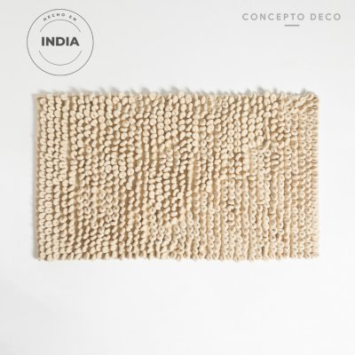 ALFOMBRA INDIA BUCLE GANDE CRUDO 50X80CM