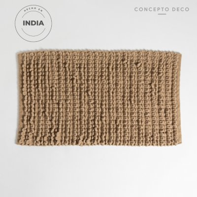ALFOMBRA INDIA BUCLE CHICO BEIGE CLARO 50X80CM