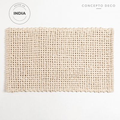 ALFOMBRA INDIA HAND WOVEN NATURAL 50X80CM