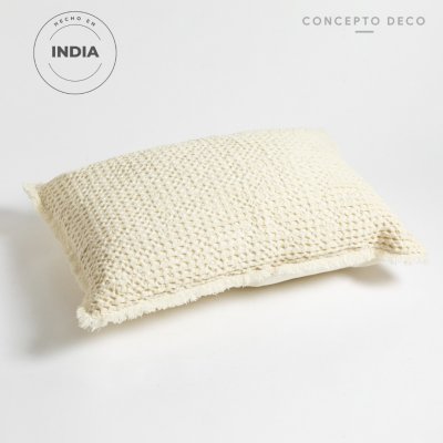 FUNDA DE ALMOHADON INDIA NATURAL 40X60CM