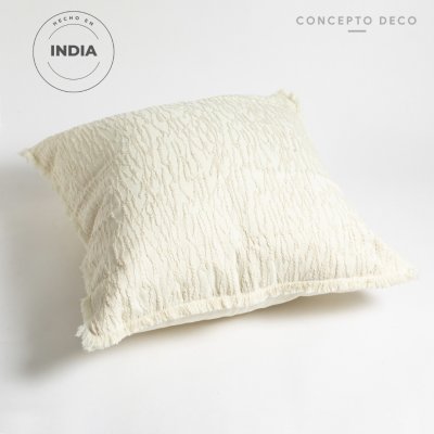 FUNDA DE ALMOHADON INDIA NATURAL 60X60CM