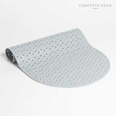 ANTIDESLIZANTE BLANCO OVALADA GRIS CLARO 69X39CM