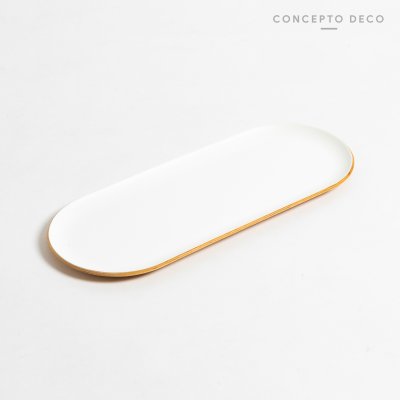 BANDEJA MADERA SAUCE BLANCO 36X14,5CM