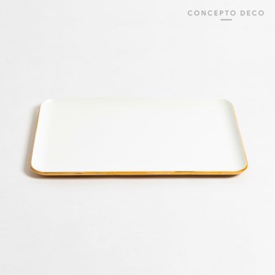 BANDEJA MADERA SAUCE BLANCO 33X23CM