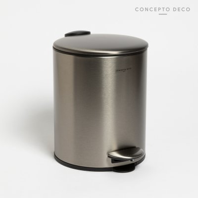 TACHO ACERO CIERRE SOFT GRIS METALIZADO MATE 5L