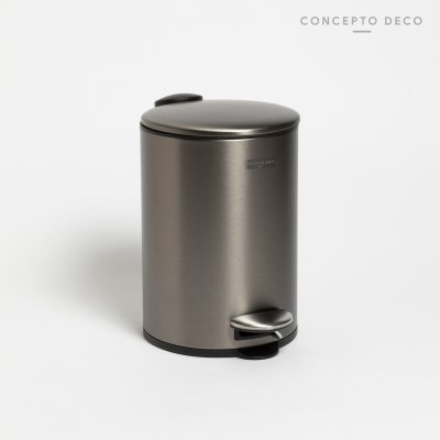 TACHO ACERO CIERRE SOFT GRIS METALIZADO MATE 3L