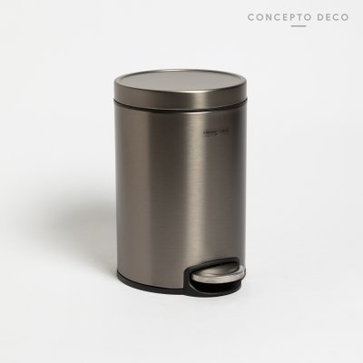 TACHO ACERO CIERRE SOFT GRIS METALIZADO MATE 3L