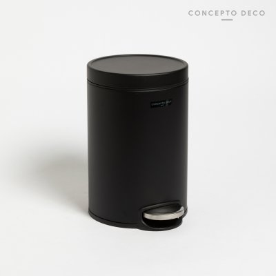TACHO ACERO CIERRE SOFT REDONDO NEGRO MATE 3L
