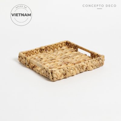 BANDEJA JACINTO 25X25CM NATURAL