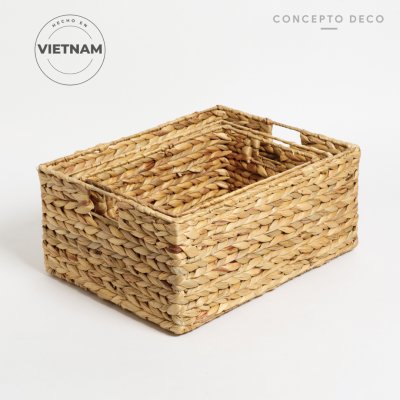 SETX3 CANASTO JACINTO G:44X19 M:39X17 C:35X14,5CM