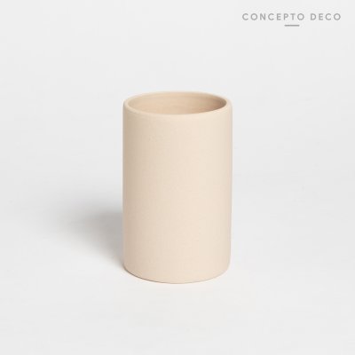 PORTACEPILLO CERÁMICA CEMENTO 10X6CM