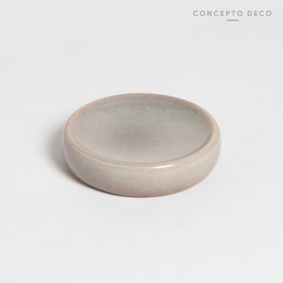 JABONERA CERÁMICA CRAQUELADA BLANCO 10X10CM