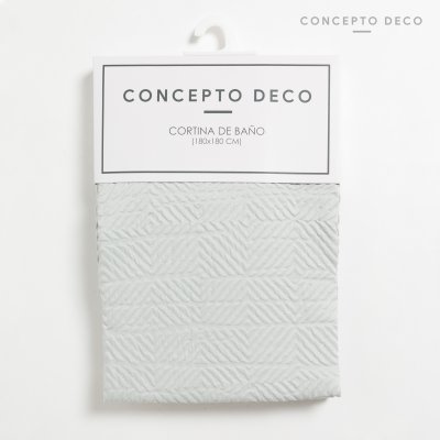 CORTINA MEMORIA ROMBOS 180X180 GRIS