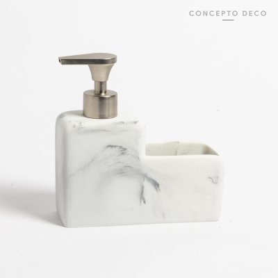 SET DISHES/HANDS MÁRMOL BLANCO 6X7CM