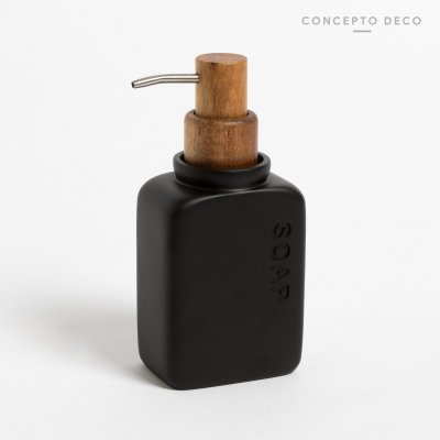 DISPENSER SOAP NEGRO 16,5X5CM