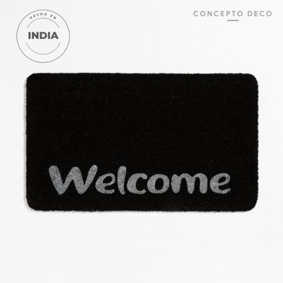 FELPUDO COCO 45X75 NEGRO WELCOME