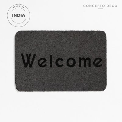 FELPUDO COCO 40X60 GRIS WELCOME