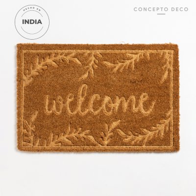 FELPUDO INDIA COCO GRABADO WELCOME 40X60CM