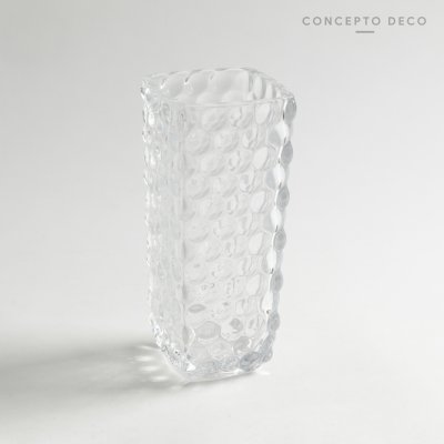 FLORERO CRISTAL GOTAS BAJO 10X23.5CM