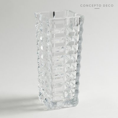 FLORERO CRISTAL CUADRADO ALTO 12X29CM