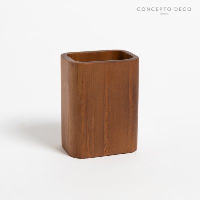 PORTACEPILLO MADERA TECA RECT 10X5,5CM