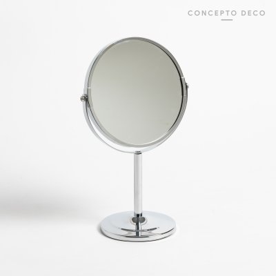 ESPEJO CROMADO 17DIAM ALTURA TOTAL 31CM AUMENTO 5X
