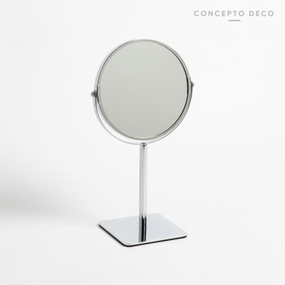 ESPEJO CROMADO 17,5DIAM ALTURA TOTAL 33CM AUMENTO 5X