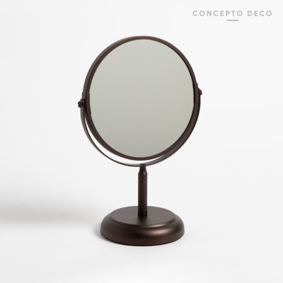 ESPEJO COBRIZO 17DIAM ALTURA TOTAL 28CM AUMENTO 5X