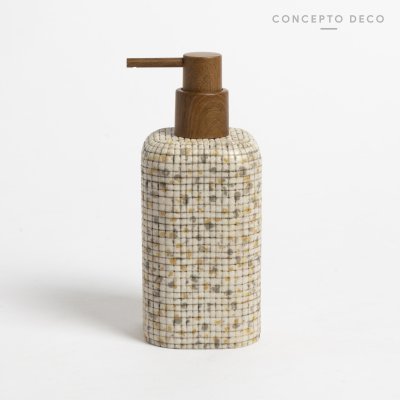 DISPENSER VENECITA BEIGE CUADRADO 18,5CM