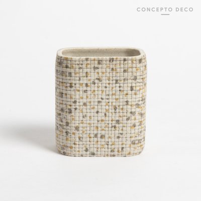 PORTACEPILLO VENECITA BEIGE CUADRADO 11,5CM