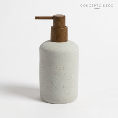 DISPENSER ALTO SIMIL PIEDRA GRIS 18CM