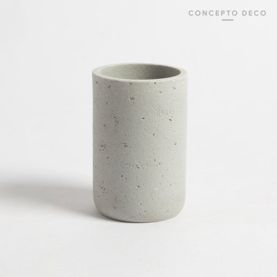 PORTACEPILLO SIMIL PIEDRA GRIS 12CM