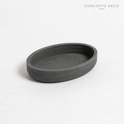 JABONERA LÍNEAS SOFT GRIS 13CM