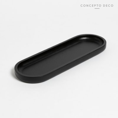 BANDEJA OVAL ROBLE NEGRO 30CM