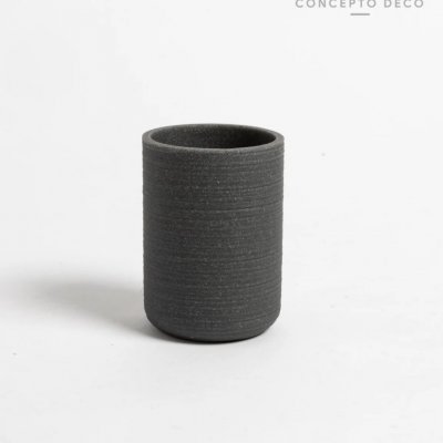 PORTACEPILLO LÍNEAS SOFT GRIS 10CM