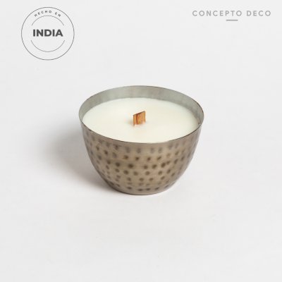 VELÓN INDIA METAL MARTILLADO 240g 10,5X10,5X7CM