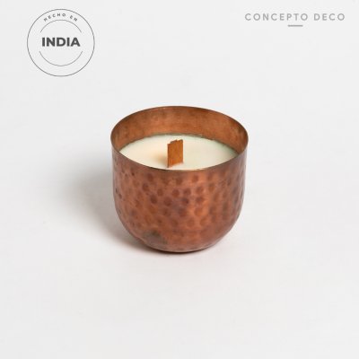 VELÓN INDIA METAL MARTILLADO COBRE 230g 9X9X8CM