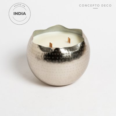 VELÓN INDIA METAL MARTILLADO 1,3kg 14X14X12CM